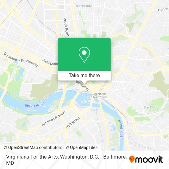 Virginians For the Arts map