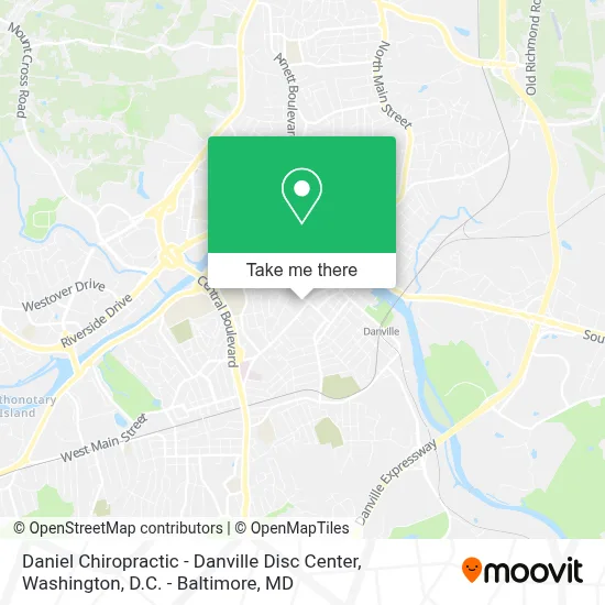 Daniel Chiropractic - Danville Disc Center map
