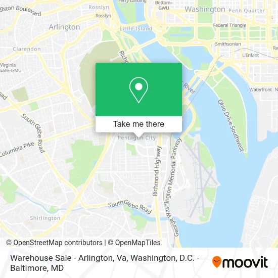 Warehouse Sale - Arlington, Va map