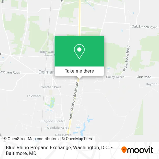 Blue Rhino Propane Exchange map