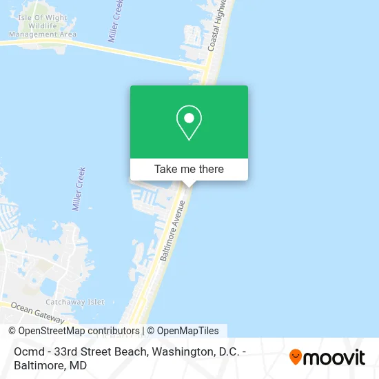 Ocmd - 33rd Street Beach map