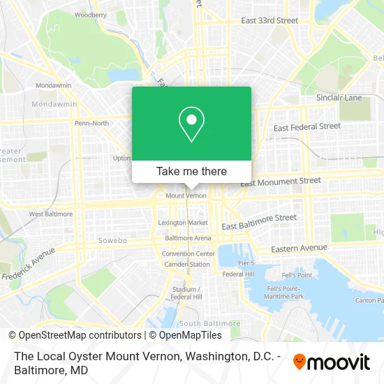 The Local Oyster Mount Vernon map