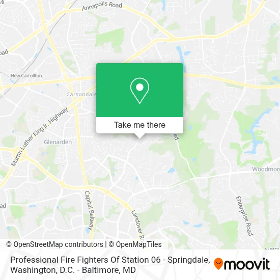 Professional Fire Fighters Of Station 06 - Springdale map