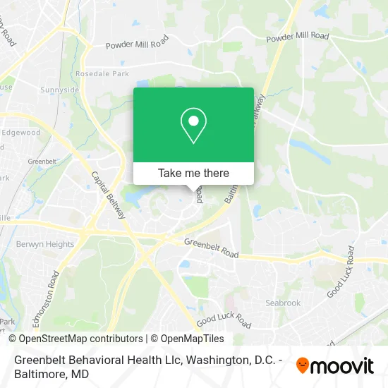 Greenbelt Behavioral Health Llc map