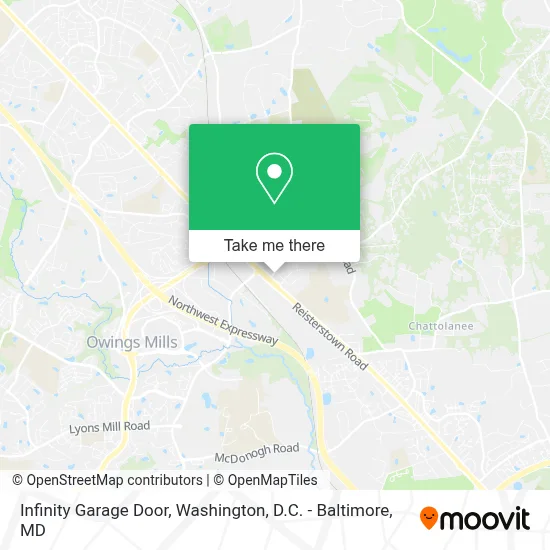 Infinity Garage Door map