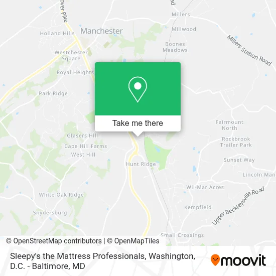Sleepy's the Mattress Professionals map