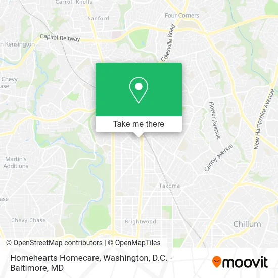 Homehearts Homecare map