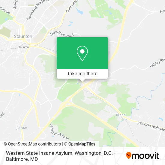 Western State Insane Asylum map