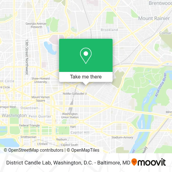 District Candle Lab map