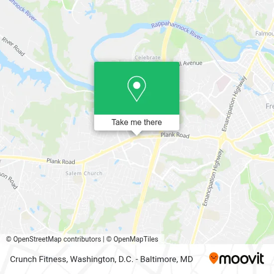 Crunch Fitness map