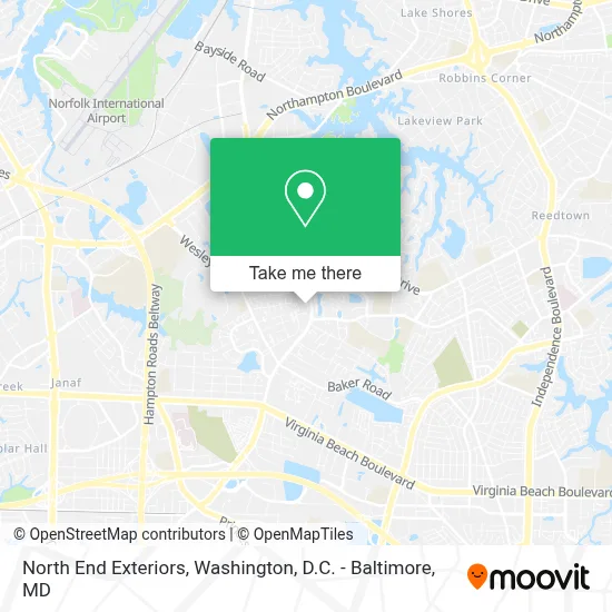 North End Exteriors map