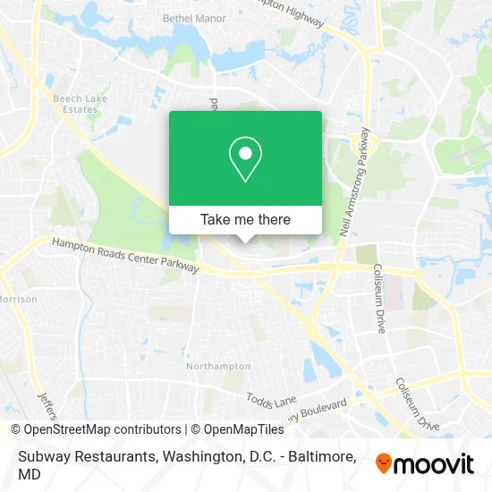 Subway Restaurants map