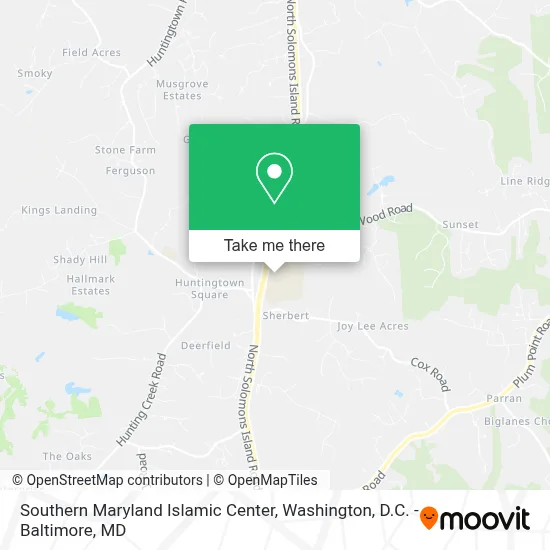 Southern Maryland Islamic Center map