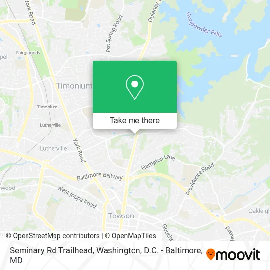 Seminary Rd Trailhead map