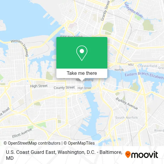 U.S. Coast Guard East map