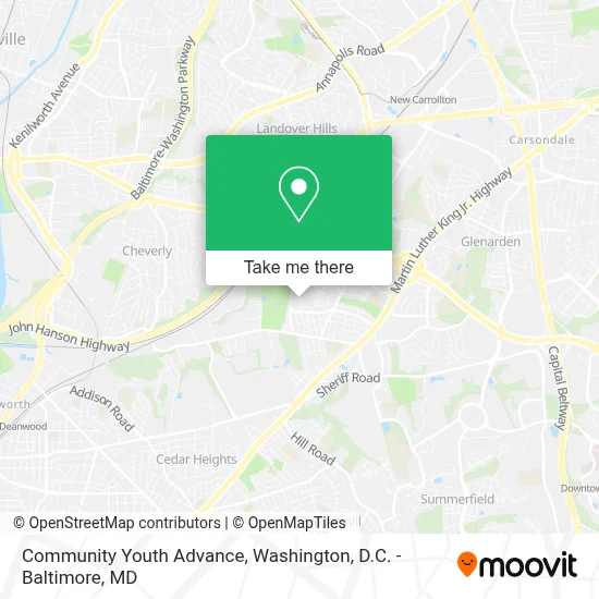 Community Youth Advance map