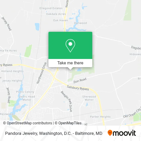Pandora Jewelry map