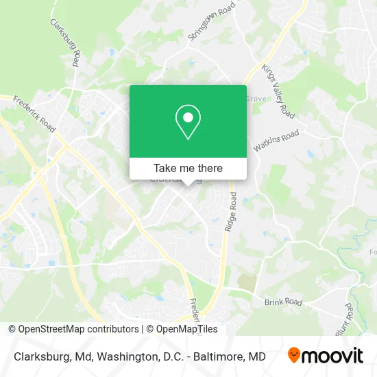 Clarksburg, Md map