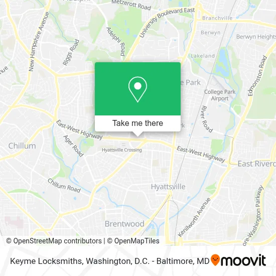 Keyme Locksmiths map
