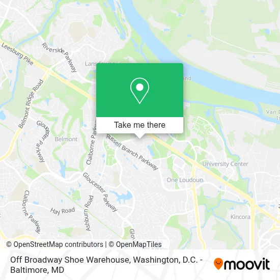 Off Broadway Shoe Warehouse map