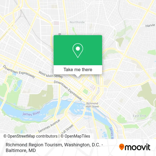 Richmond Region Tourism map