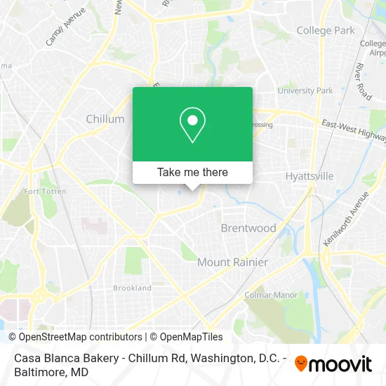 Casa Blanca Bakery - Chillum Rd map