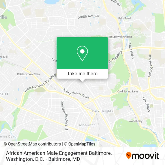 African American Male Engagement Baltimore map