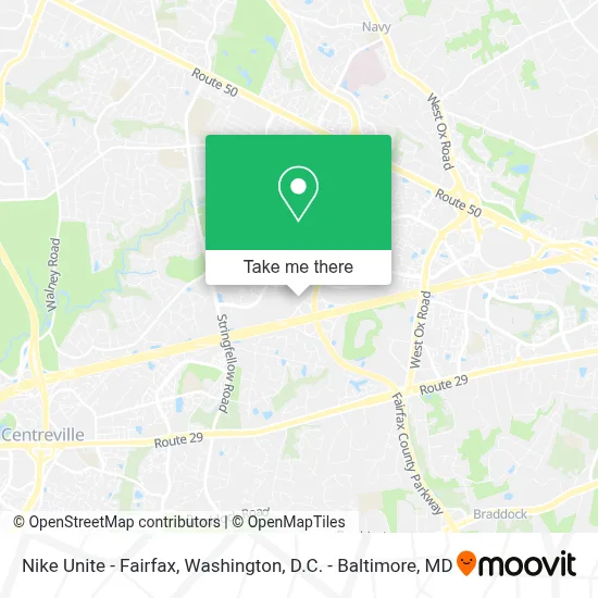 Nike Unite - Fairfax map