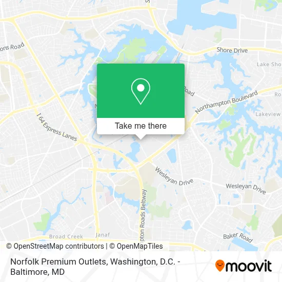 Norfolk Premium Outlets map
