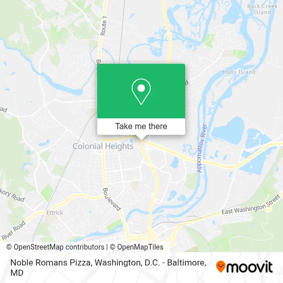 Noble Romans Pizza map