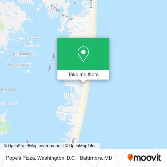 Pope's Pizza map