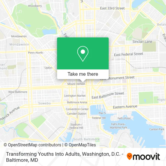 Transforming Youths Into Adults map