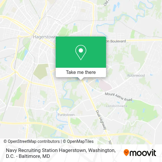 Navy Recruiting Station Hagerstown map