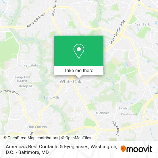 America's Best Contacts & Eyeglasses map