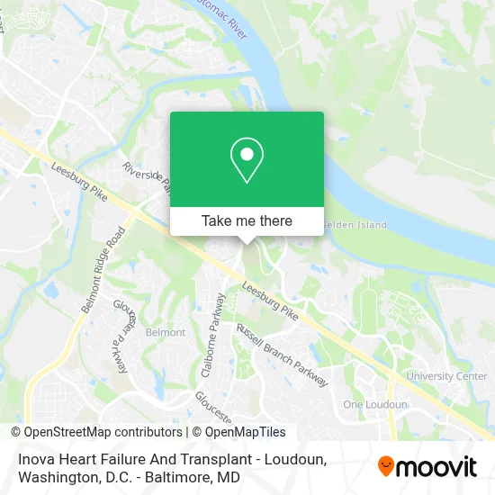 Inova Heart Failure And Transplant - Loudoun map