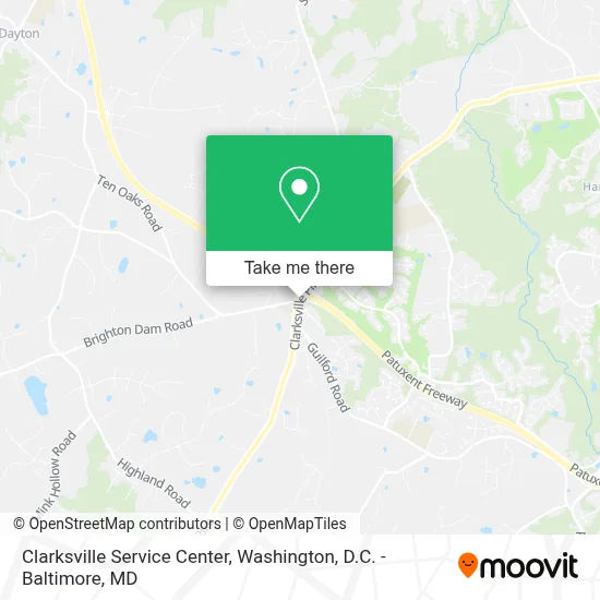 Clarksville Service Center map
