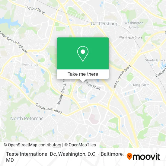 Taste International Dc map