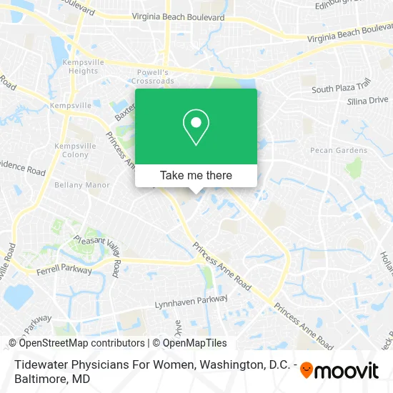 Tidewater Physicians For Women map