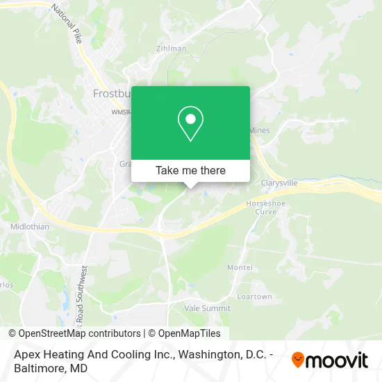 Apex Heating And Cooling Inc. map
