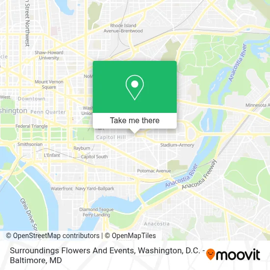 Surroundings Flowers And Events map