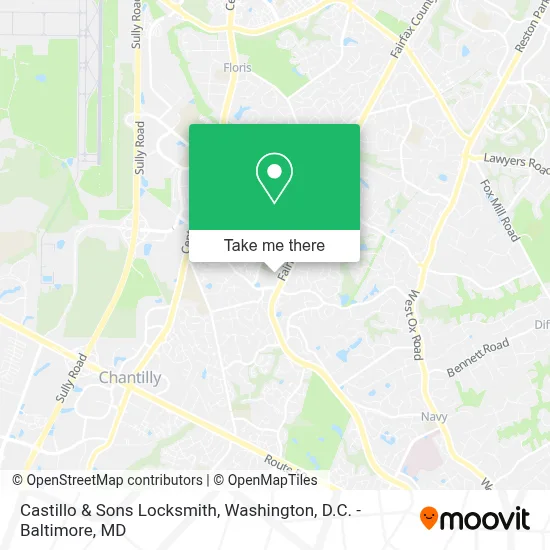 Castillo & Sons Locksmith map