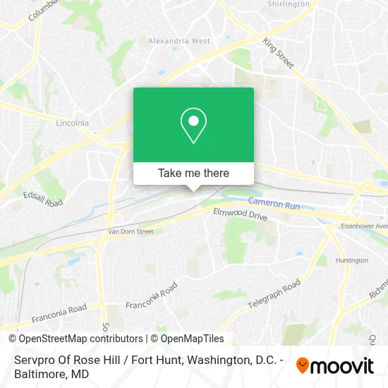 Servpro Of Rose Hill / Fort Hunt map