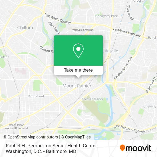 Rachel H. Pemberton Senior Health Center map
