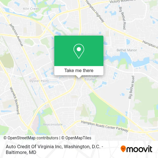 Auto Credit Of Virginia Inc map