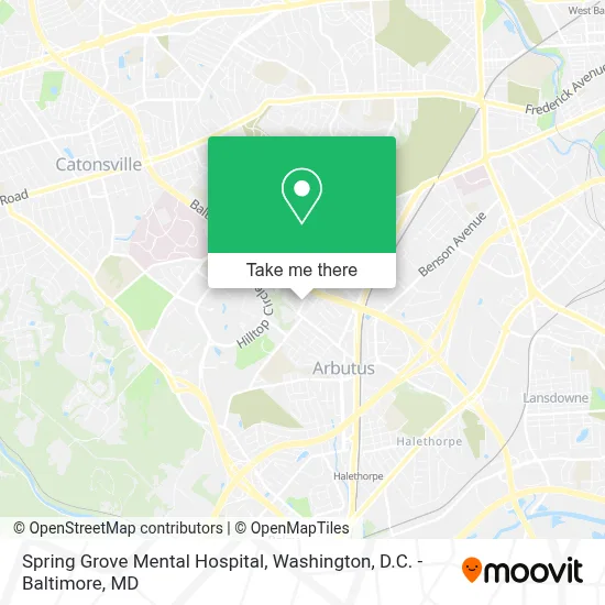 Spring Grove Mental Hospital map
