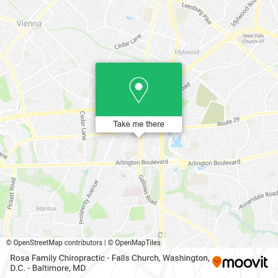 Rosa Family Chiropractic - Falls Church map