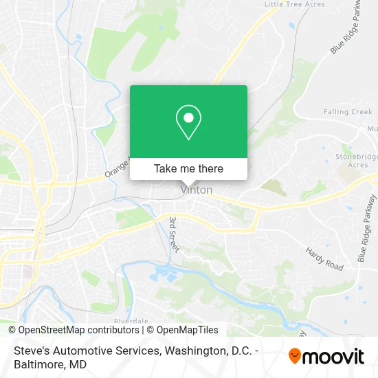 Steve's Automotive Services map