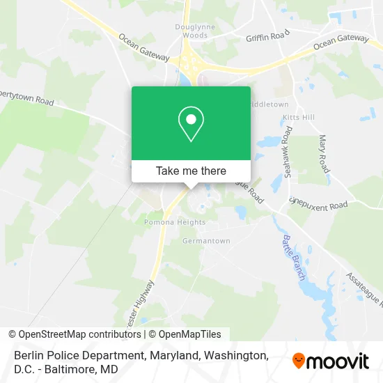 Berlin Police Department, Maryland map