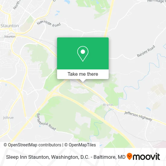 Sleep Inn Staunton map