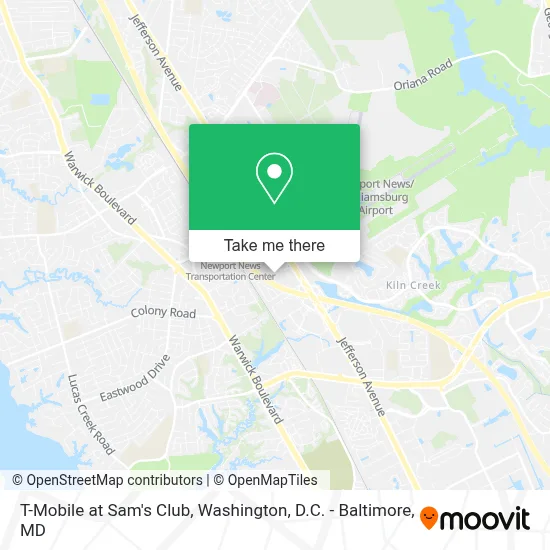 T-Mobile at Sam's Club map